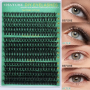 Gene false  smocuri / manuchi CMAYOME Eyelash 30D-50D de D/0,15/10-16mm - 300 smocuri GREEN345-Mixt  + 1 Adeziv gene Marie Beauty 12g